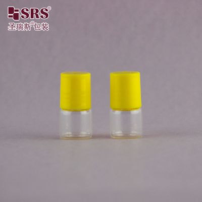 BLP-1ML Mini muestra portátil de tamaño de botella de vidrio transparente vacía embalaje en rodillos