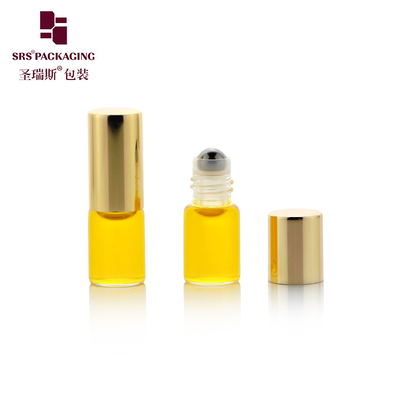 BLP-2MLml Tubo de vidrio en botella para muestras personalizadas Botellas de bola de acero en rodillo para aceite de perfumes