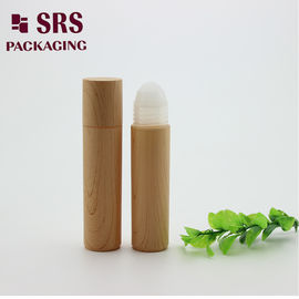 Botella de plástico RPP-30ml con bola de plástico y tapa de plástico con rollo de madera impreso en la botella