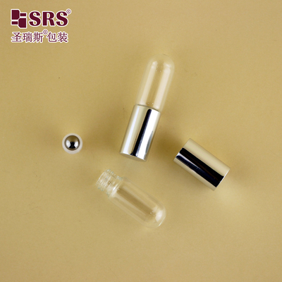 BLP-3ML Rollo de vidrio de fondo redondo transparente en botella para aceite esencial de perfumes sin fugas Envasado del aplicador