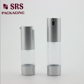 TA021 15ML 30ML 50ML botella de loción de plástico de plata mate en venta