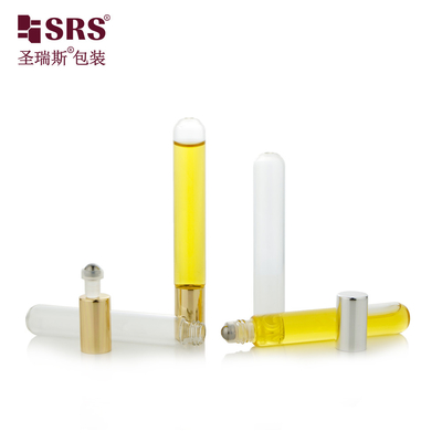 BLP-10ML Botella de aceite esencial de vidrio de tubo transparente de fondo redondo vacío