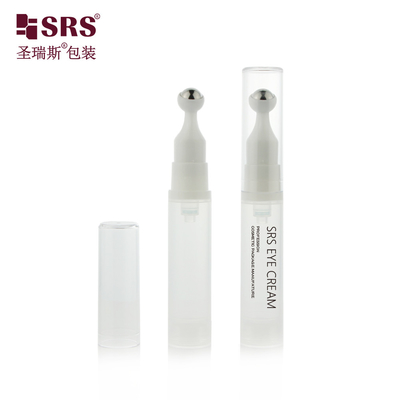 A0031 inyección personalizar color redondo sin aire rollo en la botella embalaje masaje cosmético suero ocular botellas de presión