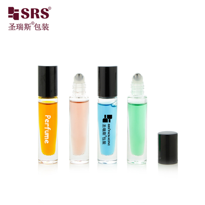 GB1-5ML Tamaño de viaje Bolsillo redondo de vidrio corto enrollado en la botella Para el aceite de uñas Envases cosméticos