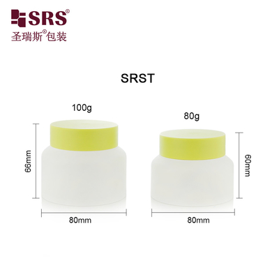 SRST-80g 100g PP PCR redondo Nuevo diseño de exfoliante para el cuerpo Jarrón de crema Contenedor de material ecológico Embalaje