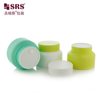 SRST Jarrón de plástico reciclado para crema Envases cosméticos ecológicos de lujo Contenedor de PCR de PP