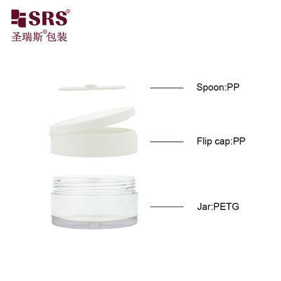 PETG003 Vacío Blanco Inyección Color personalizado 100g 120g 150g 200g 250g Flip Cap Jar de plástico con muestras gratuitas en color de stock