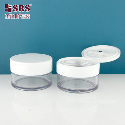 PETG003 PETG Material Flip Cap Jar de plástico de personalización Contenedor transparente claro para el exfoliante corporal