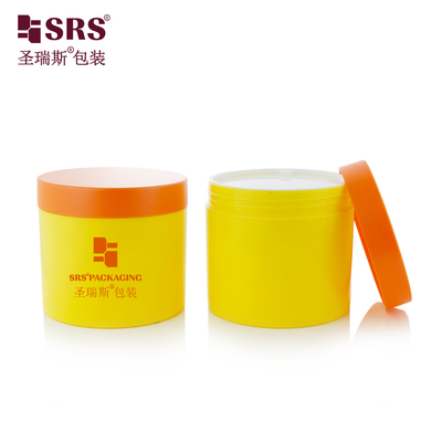 SRSQ 400g Superficie vacía brillante PP PCR Material reciclado con certificado Jarrón de crema corporal Contenedor de color personalizado disponible
