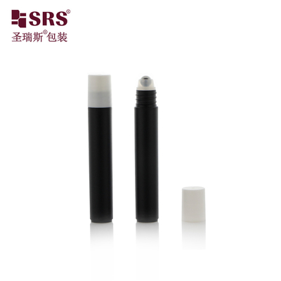 RPP-8ml Black Frosted Injection Botella de rodillo de personalización para masajes de ojos con gel de plástico para aplicaciones de inyección
