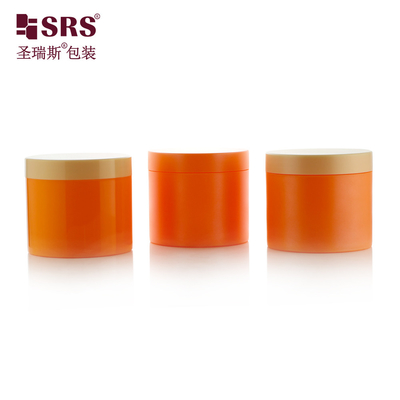 SRSQ 400g Pintado Color personalizado Plástico PP Crema Botella de exfoliante corporal PCR Material reciclado Matte Logotipo de impresión terminado disponible