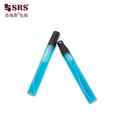 BLPP-10ML tamaño de bolsillo Mini lindo diseño alto claro tubo de vidrio transparente botella de bomba de pulverización para perfume