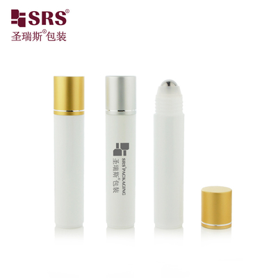 RPA-35ML Matte Finished White Injection PP PCR Reciclado Eco-friendly Roller Steel Ball Massage Serum Botella de suero para el cabello