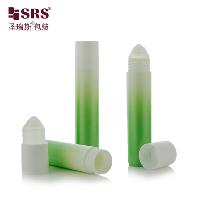 RPP-35ML Forma redonda PP PCR Rollo de plástico en botella de bola pequeña para limpieza líquido de cuidado personal de embalaje aplicador sin fugas