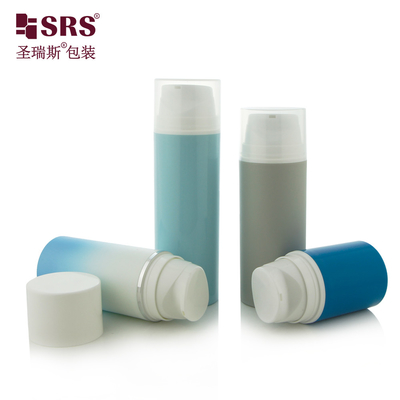 PA601 30ml,50ml,80ml,100ml,120ml,150ml,200ml Vacío Snap On Estilo Vacío Inyección de pared única Base de color Loción bomba sin aire Botella de PCR de plástico PP