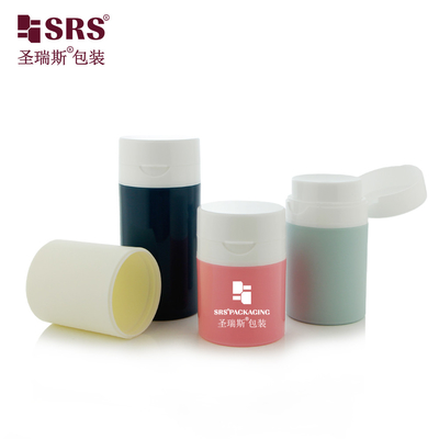PA607 inyección de pared única brillante mate acabado de color personalizado botella sin aire de PP con tapa invertida para loción cosmética suero