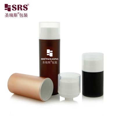 PA608 Pintura Matte Color personalizado Marrón Lujo Máscara facial Crema corporal Crema para manos Botella sin aire para cosméticos