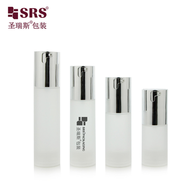 TA023 20ml 30ml 40ml 50ml Brillante Matte In Mold Inyección de PP congelado transparente PCR Flasca sin aire para el embalaje cosmético de base