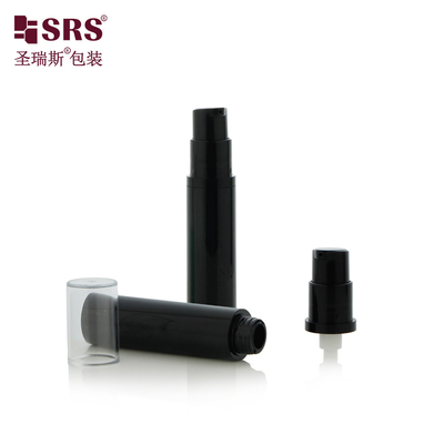 A003 5ml 10ml 12ml 15ml Mini tamaño de bolsillo Botella de bomba de plástico redonda sin aire para el suero facial Embalaje cosmético