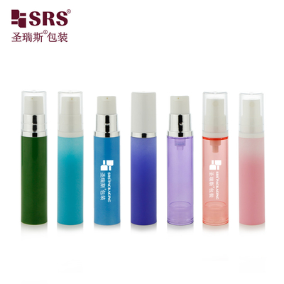 A003 5ml 10ml 12ml 15ml Personalización Impresión Decoración Botella de bomba sin aire de plástico para suero facial