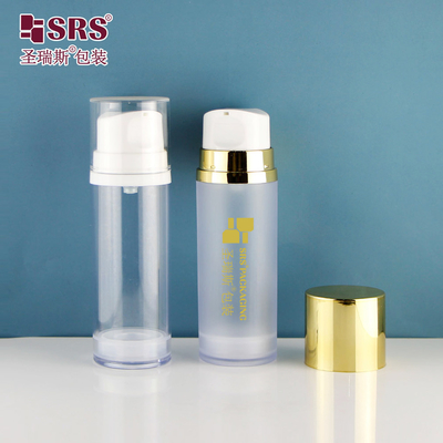 A0215 50ML 120ML 150ML Botella AS de pared única Botella de loción sin aire de lujo para la base de gel de suero facial