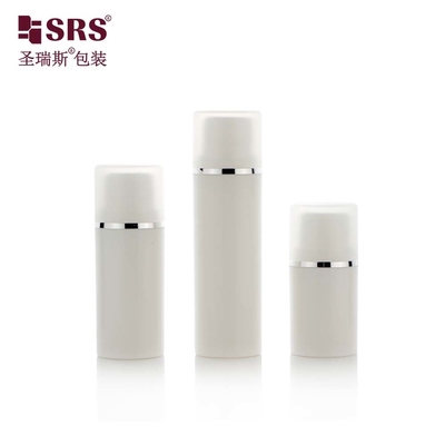 PA203A 15ml 30ml 50ml PP vacío PCR inyectable de color personalizado brillante sin aire de la loción bomba de botella para cosméticos