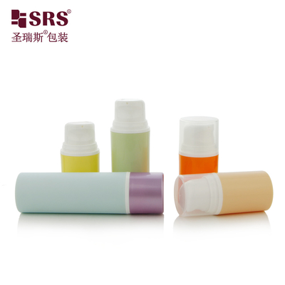 PA203A Crema facial de acabado brillante sin aire botella de 50 ml de capacidad color personalizado para cosméticos