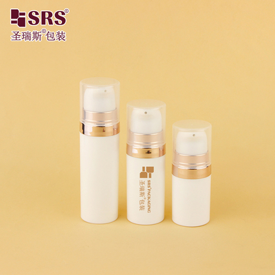 A028 5ml 10ml 15ml 20ml Vacío PP redondo Material reciclado Bolsillo Gel facial bomba sin aire botella de muestra inyección de color personalización