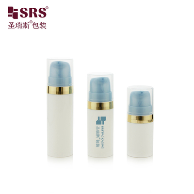 Crema para ojos PP Botella de vacío de bolsillo con bomba Descripción Envase cosmético redondo vacío Envasado de pared única