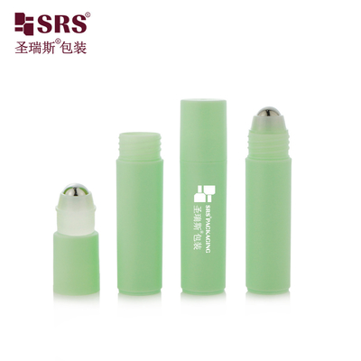 RPPF 20 ml de plástico redondo congelado acabado PP PCR inyectable de color personalizado Rollo en botella con bola de acero para loción facial