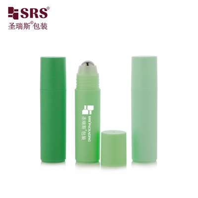 RPPF 20 ml de plástico plano mate superficie terminada PP PCR inyección de color verde personalizado Rollo en botella para gel antitranspirante