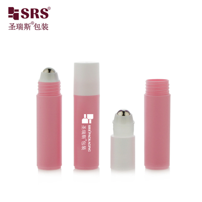 RPPF 20ml 2/3 oz plástico vacío cosmético para el cuidado de la piel redondo PP PCR Eco-friendly Roller Steel Ball Flask Packaging