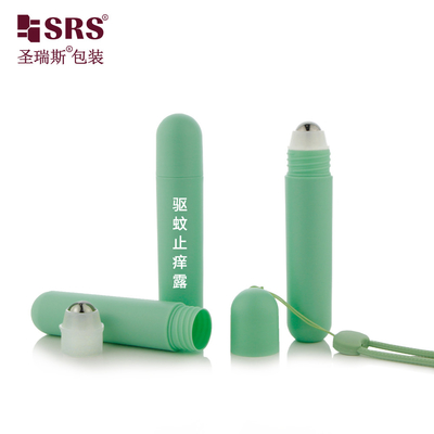 RPPG 25ml forma de píldora vacío PCR plástico roll-on desodorante gel antitranspirante anti-corazón botella de líquido embalaje con lazo de bolsa