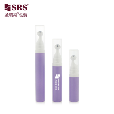 A0035 7.5ml 10ml 15ml Pintura Morada Morada Color personalizado Plástico bonito PP PCR Material reciclado Sin aire Rollo en botella de suero