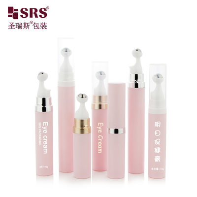 A0035 Diseño de estilo sin aire Pintura personalizada Color metalizado rosa Prensa de rollo en botella para gel para ojos