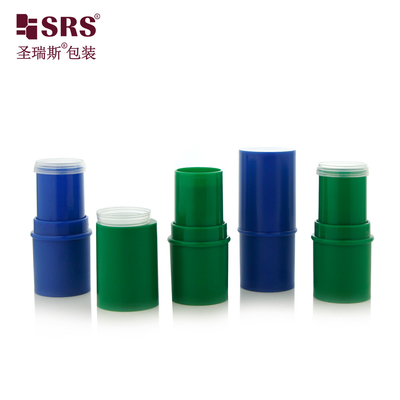 D051 6g Material ABS de plástico helado de forma redonda Contenedor de palo tubo de relleno superior de la botella de bálsamo labial