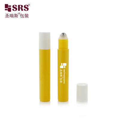 RPP-15ML Circular de plástico para inyección de color personalizado PCR PP botella de bola de rodillo reciclada Masaje de los ojos