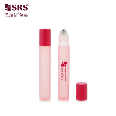 RPP-15ML Red Flat Plastic Screw Cap No Leakage PP Botella de rodillo con bola de acero para aliviar el dolor de los ojos