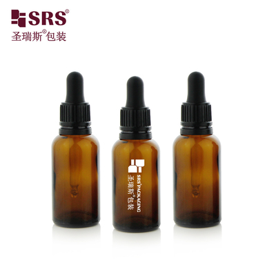 D003-2 Capa de gotero de plástico con hombro costelado para botellas redondas de vidrio Embalaje de aceite esencial con logotipo impreso