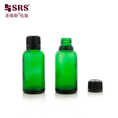 G003 Botellas de vidrio transparente de alta calidad con tapas fiables y a prueba de manipulaciones con revestimiento en PE para aceites esenciales de primera calidad