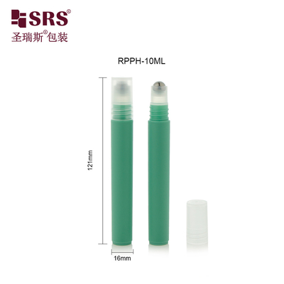 RPPH-10ML ((C) Antitranspirante Plástico líquido vacío Inyección personalizada Color verde con tapa de bola de acero PP sin fugas