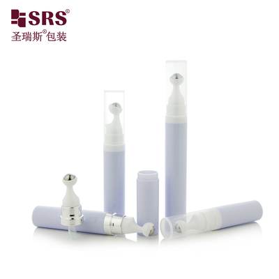 A0035 Botellas de rodillo de PP sin aire para uso en viajes de 7,5 ml, 10 ml y 15 ml para la prensa de rollo de crema para ojos