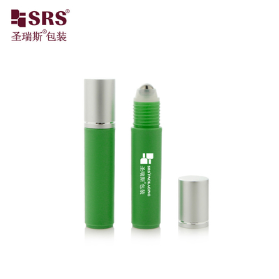 RPA-10ML Eleva tu marca con botellas de suero para ojos de plástico PP PCR helado brillante sostenible: color personalizado, bola de acero rodante y función de masaje