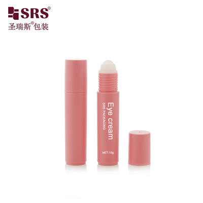 RPP-10ML plástico rosa mate PP PCR embalaje cosmético vacío rollo en la botella para el aplicador de líquido anti-corazón