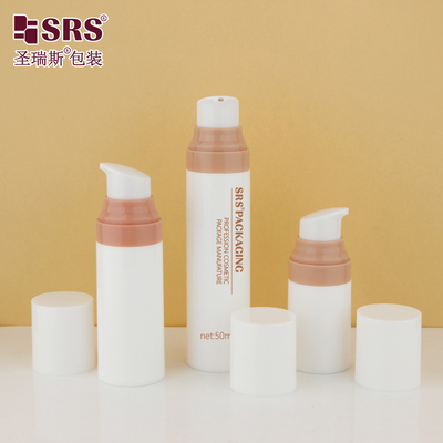 PA0204 15ml 30ml 50ml inyección bomba rosa personalización PP PCR material reciclado botella sin aire brillante para crema facial