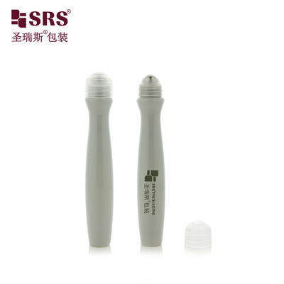 SRS8447-15ML Aplicador de embalaje de plástico vacío, rodillo de acero, botella de bola cosmética, gel para ojos y suero