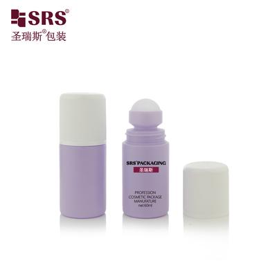 RPPC1-60ML Doble tapa de pared resistente a los niños de plástico PP Roll On de la botella de gel de desodorante embalaje reciclado