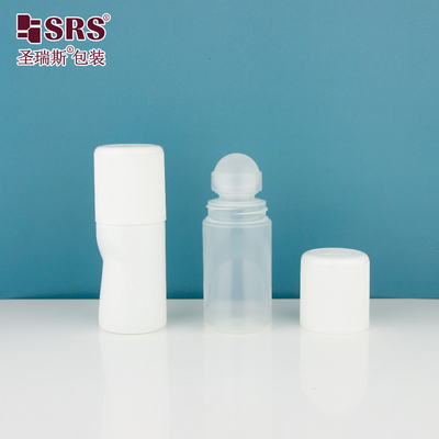RPPB1-50ML Botella de plástico de forma única con tapa CR Botella de bola de rodillo para gel desodorante embalaje antitranspirante sin fugas