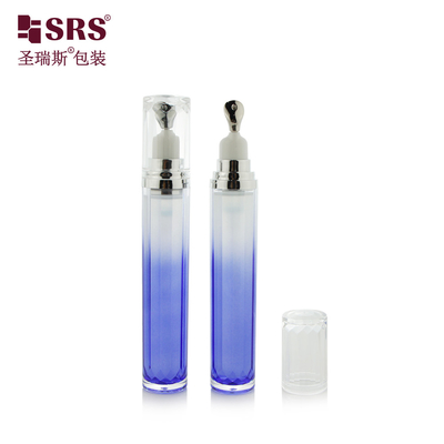 LR001-15ML LR001 15ML Serum para los ojos obra maestra botella acrílica de doble capa colores a medida aplicador de cabeza de zinc