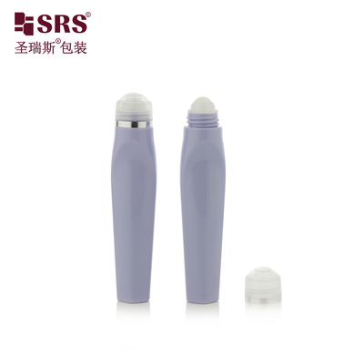 SRS8444-12ML soplado personalizar el color de plástico PETG forma única rollo en la botella para el masaje de los ojos gel de suero